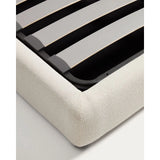 Abziehbares Bett mit aufklappbarem Bettkasten Martina in ecrufarbener Chenille für Matratzengröße 90 x 200 cm von Kave Home – Bild 10