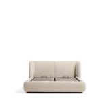 Abziehbares Bett mit aufklappbarem Bettkasten Nerla aus beiger Chenille, für Matratzen von 160 x 200 cm von Kave Home – Bild 7