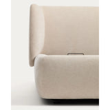 Abziehbares Bett mit aufklappbarem Bettkasten Nerla aus beiger Chenille, für Matratzen von 160 x 200 cm von Kave Home – Bild 9
