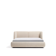 Abziehbares Bett mit aufklappbarem Bettkasten Nerla aus beiger Chenille für Matratzen von 180 x 200 cm von Kave Home – Bild 1