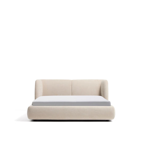 Abziehbares Bett mit aufklappbarem Bettkasten Nerla aus beiger Chenille für Matratzen von 180 x 200 cm von Kave Home – Bild 1