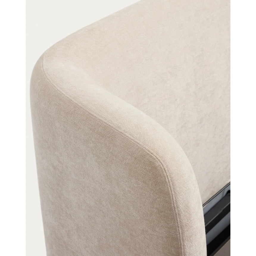 Abziehbares Bett mit aufklappbarem Bettkasten Nerla aus beiger Chenille für Matratzen von 180 x 200 cm von Kave Home – Bild 10