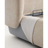 Abziehbares Bett mit aufklappbarem Bettkasten Nerla aus beiger Chenille für Matratzen von 180 x 200 cm von Kave Home – Bild 12