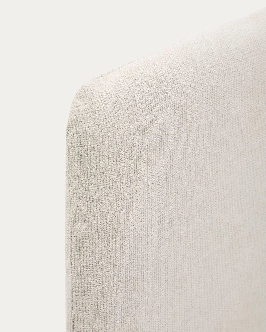Abziehbares Kopfteil Valma aus perlfarbener Chenille für Betten bis 160 cm Breite von Kave Home – Bild 6
