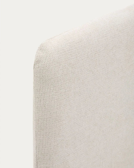 Abziehbares Kopfteil Valma aus perlfarbener Chenille für Betten bis 90 cm Breite. von Kave Home – Bild 4