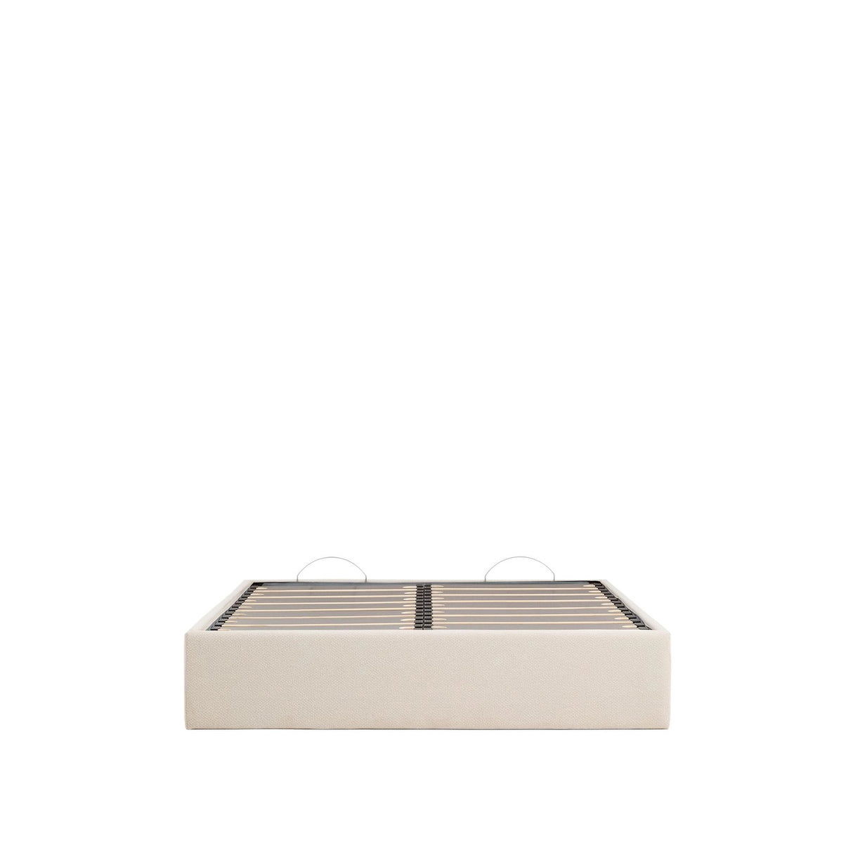 Abziehbares, aufklappbares Bett mit Stauraum Nelzi für Matratzengröße 150 x 200 cm in ecrufarbener Chenille, 100 % FSC von Kave Home – Produktbild 7