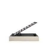 Abziehbares, aufklappbares Bett mit Stauraum Nelzi für Matratzengröße 150 x 200 cm in ecrufarbener Chenille, 100 % FSC von Kave Home – Produktbild 8