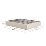 Abziehbares, aufklappbares Bett mit Stauraum Nelzi für Matratzengröße 160 x 200 cm in ecrufarbener Chenille, 100 % FSC von Kave Home – Produktbild 9