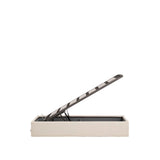 Abziehbares, aufklappbares Bett mit Stauraum Nelzi für Matratzengröße 90 x 200 cm in ecrufarbener Chenille, 100 % FSC von Kave Home – Produktbild 6