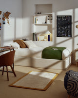 Abziehbares, seitlich aufklappbares Bett mit Stauraum Nelzi für Matratzengröße 90 x 200 cm in ecrufarbener Chenille, 100 % FSC von Kave Home – Produktbild 2