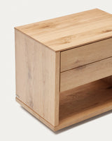 Alguema Nachttisch Eichenfurnier natürliches Finish 60 x 50 cm von Kave Home – Produktbild 1