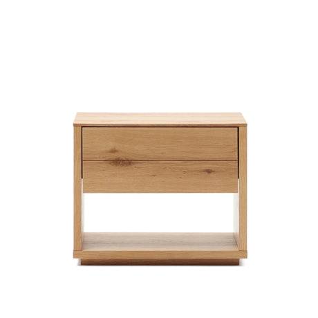 Alguema Nachttisch Eichenfurnier natürliches Finish 60 x 50 cm von Kave Home – Produktbild 9