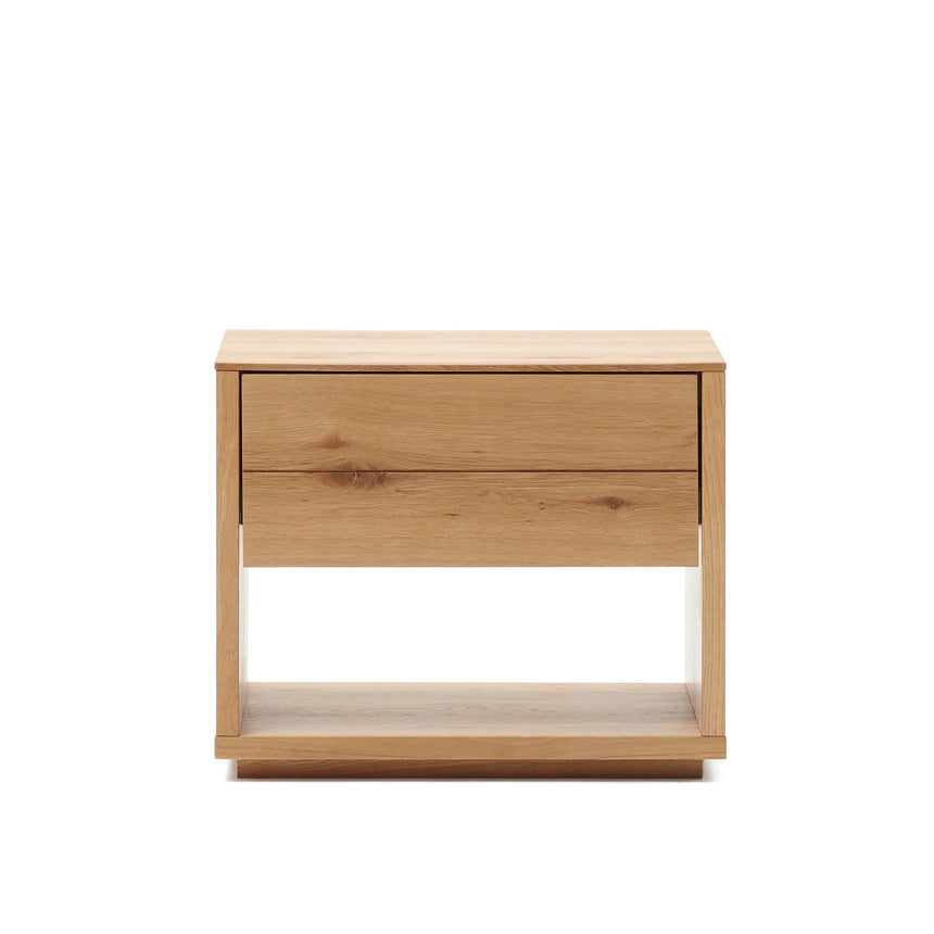 Alguema Nachttisch Eichenfurnier natürliches Finish 60 x 50 cm von Kave Home – Produktbild 9