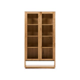 Alguema Vitrine aus Eichenfurnier mit natürlichem Finish 100 x 185 cm von Kave Home – Bild 1