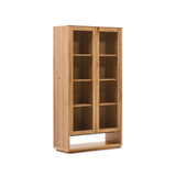 Alguema Vitrine aus Eichenfurnier mit natürlichem Finish 100 x 185 cm von Kave Home – Bild 5