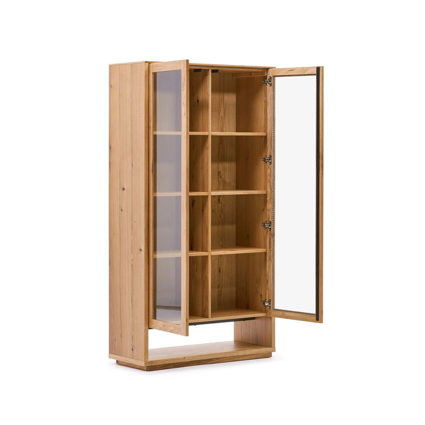 Alguema Vitrine aus Eichenfurnier mit natürlichem Finish 100 x 185 cm von Kave Home – Bild 7