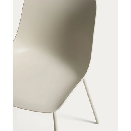 Altea beiger Stuhl mit beige lackierten Stahlbeinen von Kave Home – Bild 8