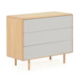Anielle Kommode mit 3 Schubladen aus massiver Esche und Eschenfurnier 99 x 78,5 cm von Kave Home – Bild 1