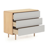 Anielle Kommode mit 3 Schubladen aus massiver Esche und Eschenfurnier 99 x 78,5 cm von Kave Home – Bild 6