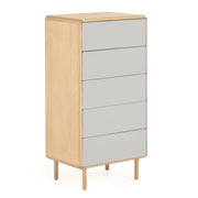 Anielle Kommode mit 5 Schubladen aus massiver Esche und Eschenfurnier 60 x 117 cm von Kave Home – Bild 1