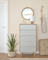 Anielle Kommode mit 5 Schubladen aus massiver Esche und Eschenfurnier 60 x 117 cm von Kave Home – Bild 2