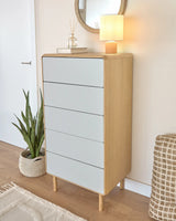 Anielle Kommode mit 5 Schubladen aus massiver Esche und Eschenfurnier 60 x 117 cm von Kave Home – Bild 3