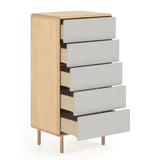 Anielle Kommode mit 5 Schubladen aus massiver Esche und Eschenfurnier 60 x 117 cm von Kave Home – Bild 6
