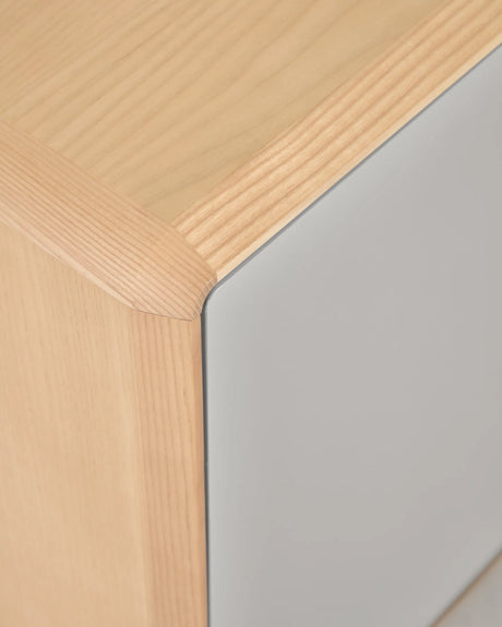 Anielle Nachttisch aus massiver Esche und Eschenfurnier 50 x 58,4 cm von Kave Home – Produktbild 3