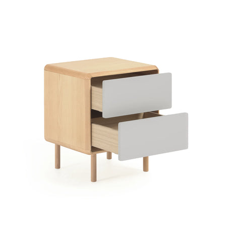 Anielle Nachttisch aus massiver Esche und Eschenfurnier 50 x 58,4 cm von Kave Home – Produktbild 9