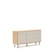 Anielle Sideboard 1 Türe und 3 Schubladen aus Esche massiv und Furnier 150 x 78 cm von Kave Home – Bild 7