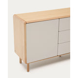 Anielle Sideboard 1 Türe und 3 Schubladen aus Esche massiv und Furnier 150 x 78 cm von Kave Home – Bild 9