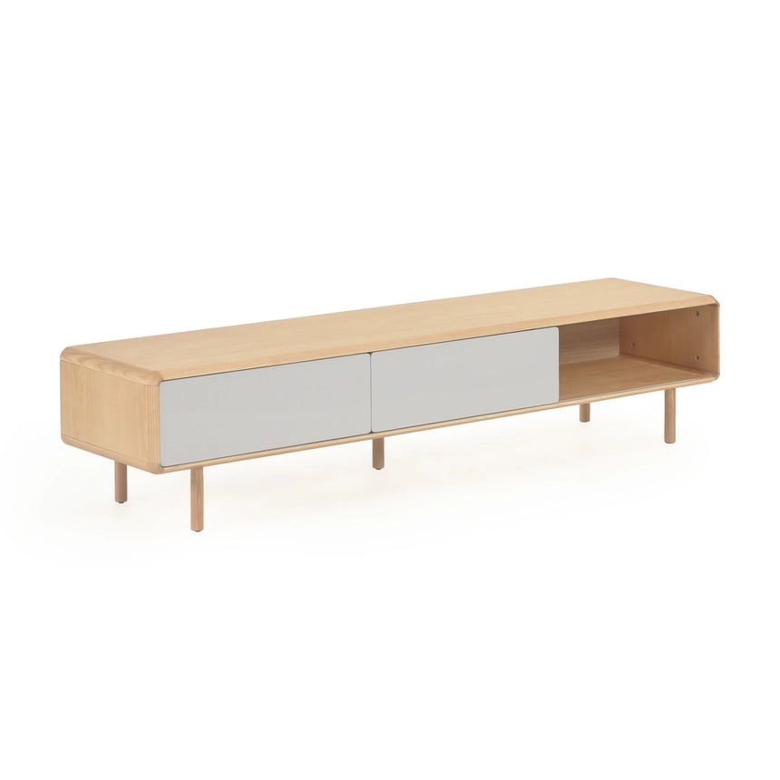 Anielle TV-Schrank 2 Türen massive Esche und Furnier 180 x 41 cm von Kave Home – Bild 9