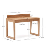 Arandu Tisch aus Eschenfurnier und massiver Esche 120 x 60 cm von Kave Home – Bild 3