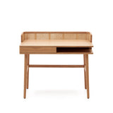 Araxi Tisch aus Eschenfurnier und massiver Esche und Rattan 105 x 62 cm von Kave Home – Bild 6