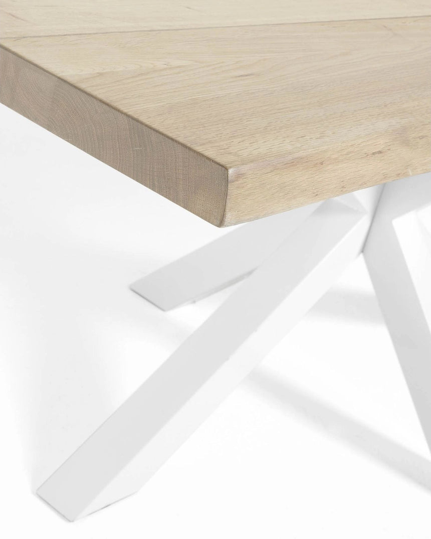 Argo Tisch Eichenfurnier Finish und Stahlbeine 160 x 90 cm von Kave Home – Bild 4