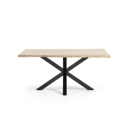 Argo Tisch Eichenfurnier m. gebleichtem Finish Stahlbeine m. schwarzem Finish  160 x 90 cm von Kave Home – Bild 3