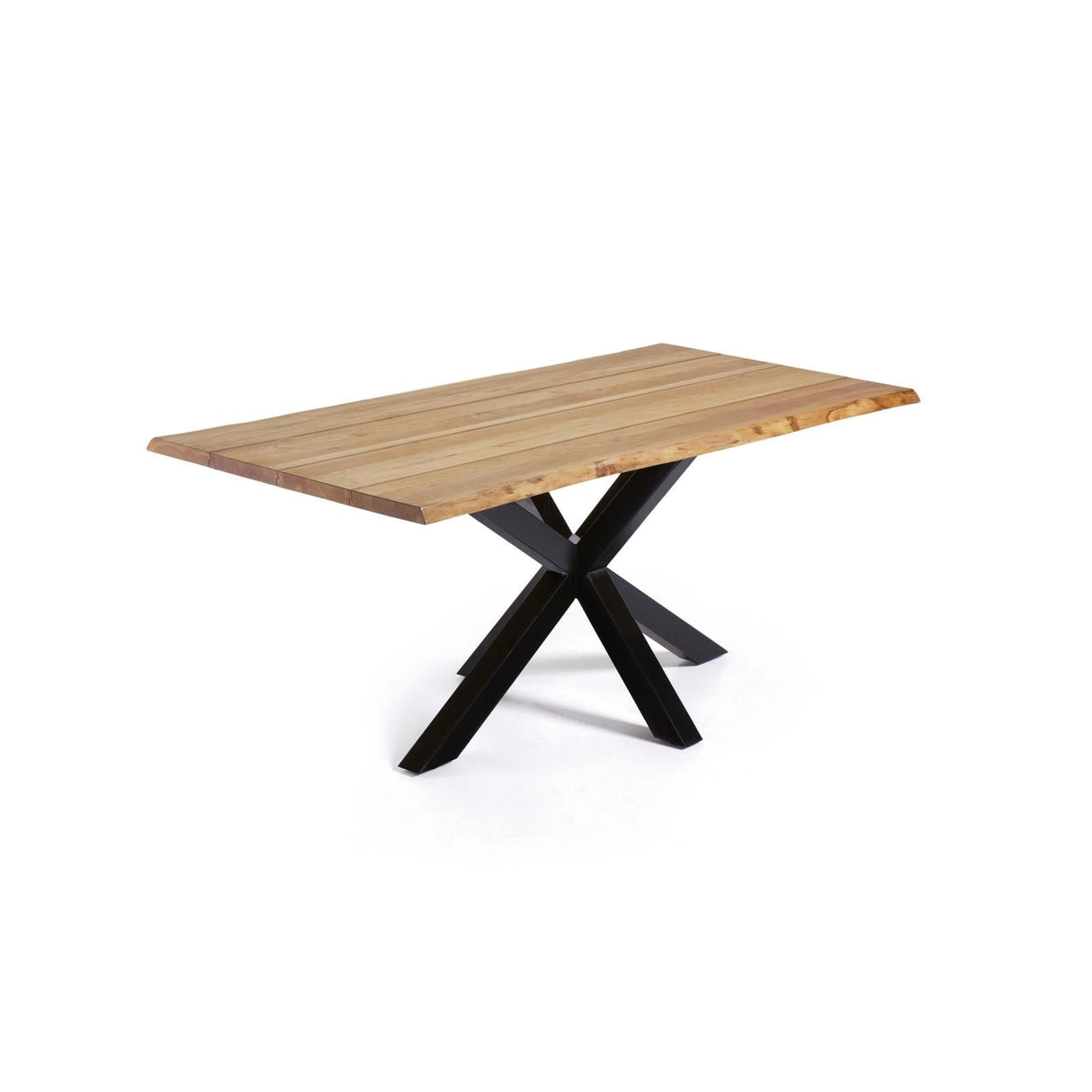 Argo Tisch Eichenfurnier m. natürlichem Finish Stahlbeine mit schwarzem Finish 160 x 90 cm von Kave Home – Bild 1