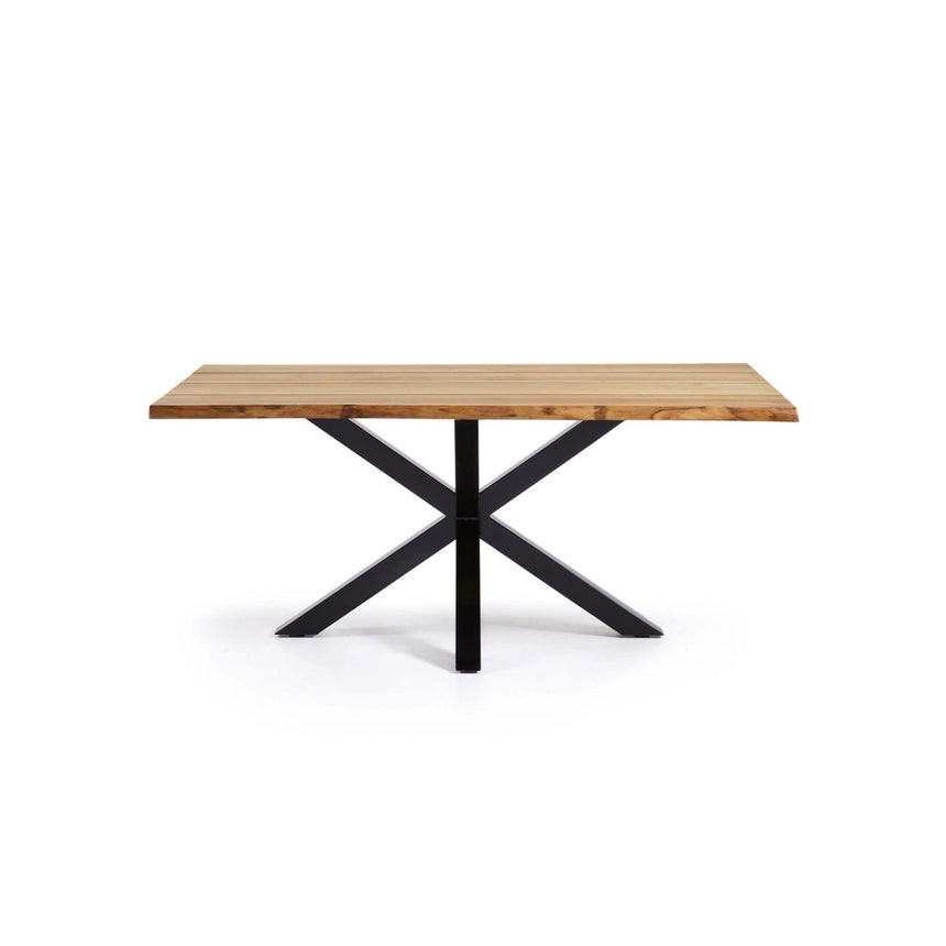 Argo Tisch Eichenfurnier m. natürlichem Finish Stahlbeine mit schwarzem Finish 160 x 90 cm von Kave Home – Bild 3