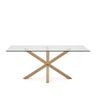 Argo Tisch aus Glas und Stahlbeine in Holzoptik 200 x 100 cm von Kave Home – Bild 4