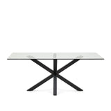 Argo Tisch aus Glas und Stahlbeine mit schwarzem Finish 200 x 100 cm von Kave Home – Bild 5