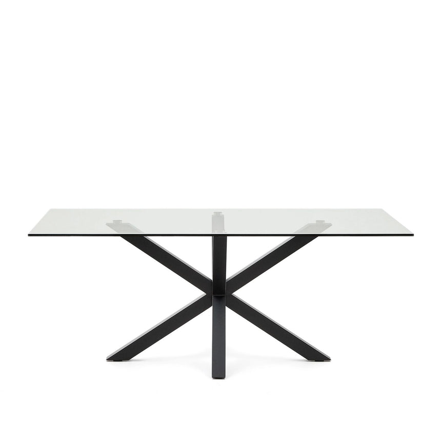 Argo Tisch aus Glas und Stahlbeine mit schwarzem Finish 200 x 100 cm von Kave Home – Bild 5