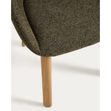 Armlehnenstuhl Meila mit grüner Chenille und Beinen aus massivem Eschenholz mit naturfarbenem Finish  von Kave Home – Bild 11