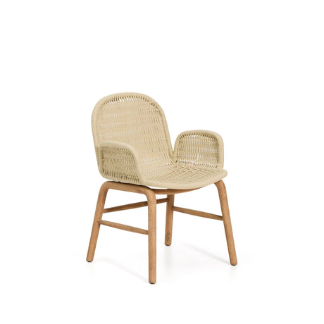 Armlehnstuhl Alipa aus massivem Akazienholz und Seil, FSC 100 % von Kave Home – Bild 1