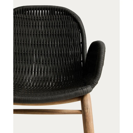 Armlehnstuhl Alipa aus massivem Akazienholz und dunkelgrauem Seil, FSC 100 % von Kave Home – Bild 10