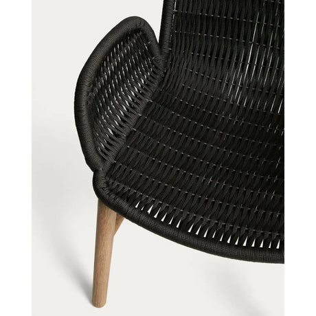 Armlehnstuhl Alipa aus massivem Akazienholz und dunkelgrauem Seil, FSC 100 % von Kave Home – Bild 11