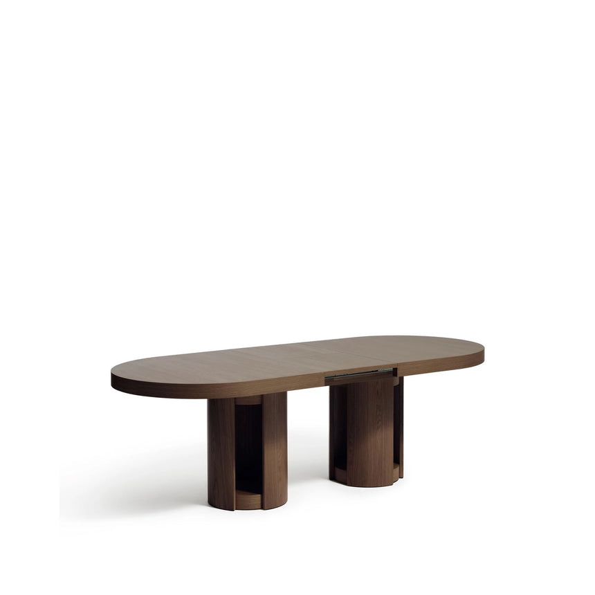 Artis ausziehbarer ovaler Tisch aus Massivholz und Eichenfurnier, FSC 100%, 190 (240) x 100 cm von Kave Home – Bild 1