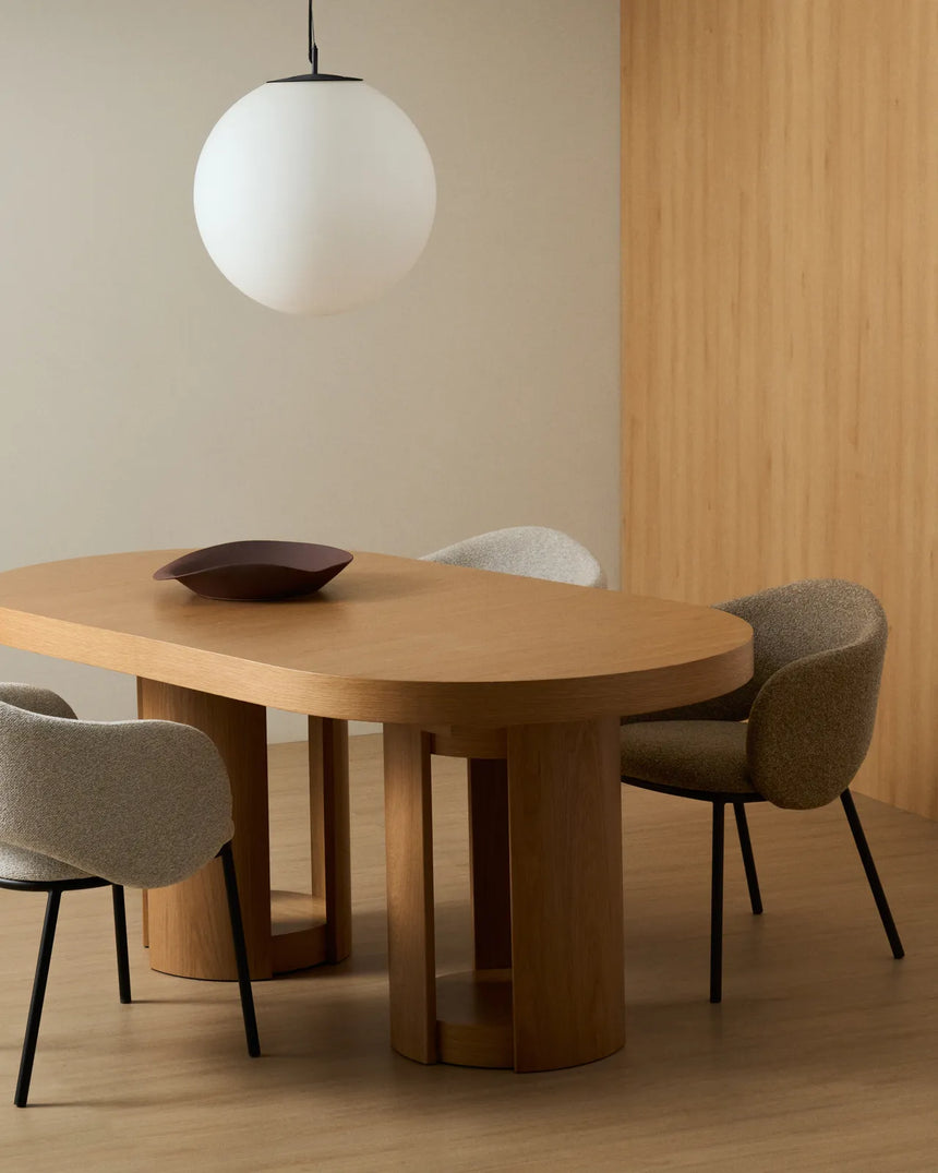 Artis ausziehbarer ovaler Tisch aus Massivholz und Eichenfurnier mit natürlichem Finish, FSC 100%, 190 (240) x 100 cm von Kave Home – Bild 2