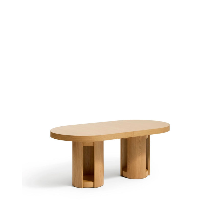 Artis ausziehbarer ovaler Tisch aus Massivholz und Eichenfurnier mit natürlichem Finish, FSC 100%, 190 (240) x 100 cm von Kave Home – Bild 4