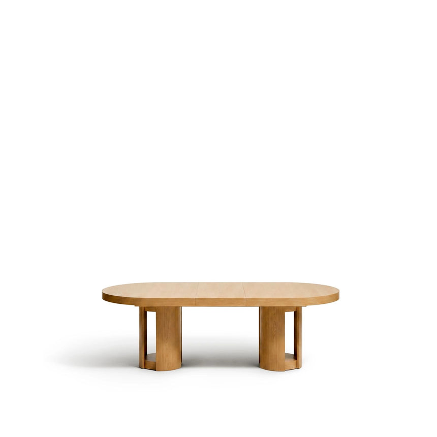 Artis ausziehbarer ovaler Tisch aus Massivholz und Eichenfurnier mit natürlichem Finish, FSC 100%, 240 (290) x 110 cm von Kave Home – Bild 1