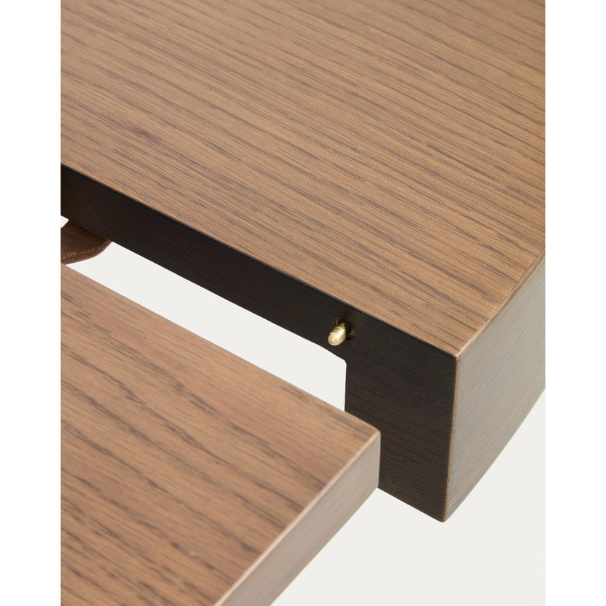 Artis ausziehbarer runder Tisch aus Massivholz und Eichenfurnier mit Walnuss-Finish, FSC 100%, 120 (170) x 80 cm von Kave Home – Bild 10